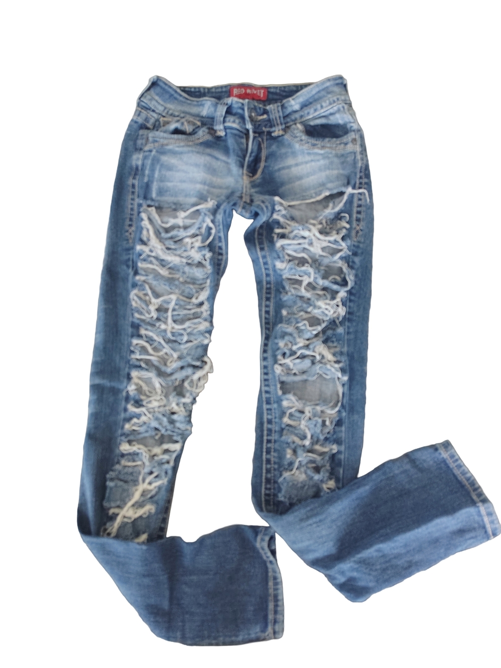 Red Rivet Women’s Distressed Light Blue Jeans - Size 1